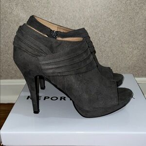 Report Signature Charcoal Peep-Toe Heels